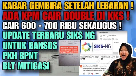 Bansos Pkh Dan Bpnt Cair Double Bantuan Blt Mitigasi Risiko Pangan