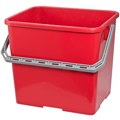 Ведро для уборки 6 л полноцветное прямоугольное КРАСНЫЙ ПЛАСТИК "VILEDA ...