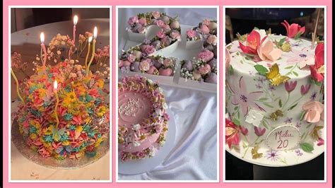 Hermosos Pasteles 🎂 De Moda Coloridos Y Con Flores 🌺 En Tendencia 🍰