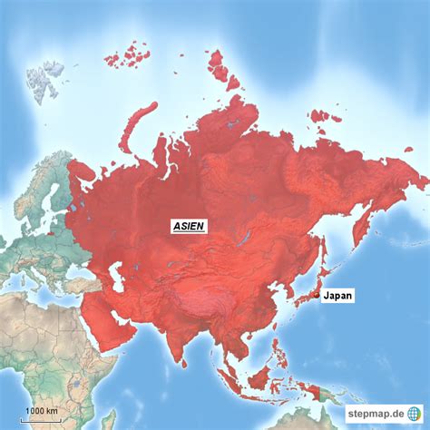 StepMap Asien Landkarte für Asien