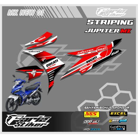 Jual STIKER STRIPING MOTOR YAMAHA JUPITER MX NEW BARU Shopee Indonesia