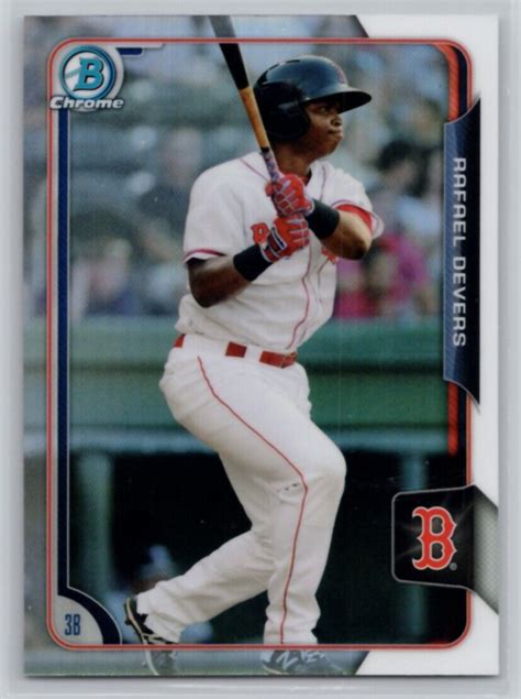 2015 BOWMAN DRAFT 106 RAFAEL DEVERS CHROME REFRACTORS BOSTON RED SOX