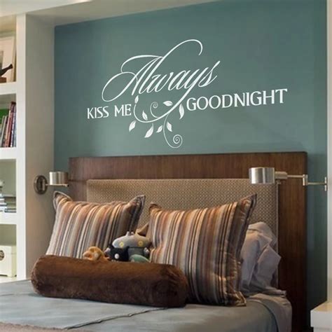 Always Kiss Me Goodnight Vinyl Wall Decal Romantic Love Vinyl Wall Decal Quotes 22 X 10 Xs