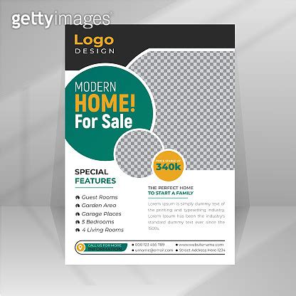 Modern Home Sale Flyer Template With Photo For Real Estate Agent