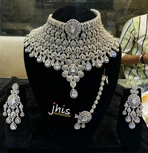 luxury american diamond jewellery set wedding jewelry set etsy