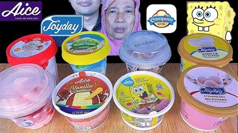 Mukbang Es Krim Cup Campina Aice Joyday Mukbang Asmr Ice Cream Indonesia Youtube