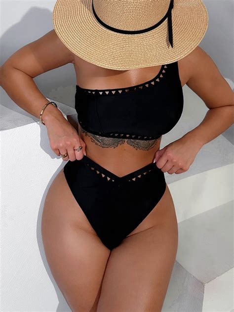 Custom Private Label Bikini Set High Waist Sexy Girl Swimming Swimwear Bathing Suit Swimwear