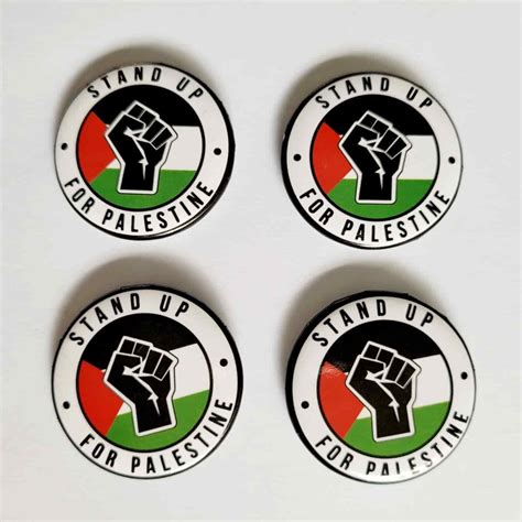 'Stand Up For Palestine' Button Pin Badge - LARGE - FREE GAZA Sydney