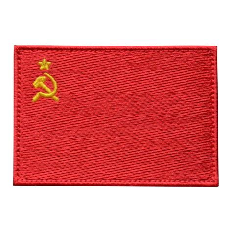 Шеврон на липучке, нашивка на одежду, Стежкофф, "Флаг СССР", красный ...