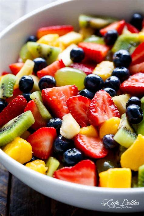 Fresh Fruit Salad With Honey Lime Dressing