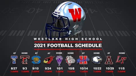 Austin Westlake announces 2021 football schedule