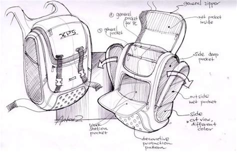 Softgoods Sketches On Behance Design Sketch Backpack Drawing