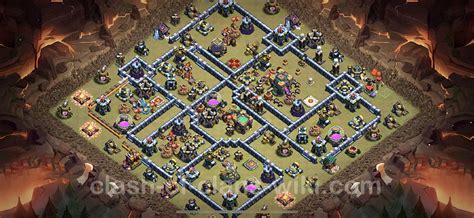 Best War Base Th14 With Link Anti Air Electro Dragon Hybrid Town