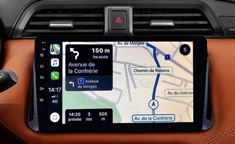 Autoradio Tactile GPS Android Et Carplay Sans Fil Nissan Micra Depuis 2017