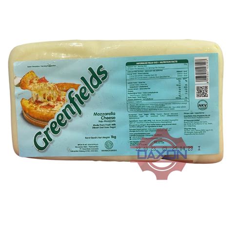 Jual Greenfields MOZZARELLA Moza BLOK Keju CHEESE 1 Kg Mozarela