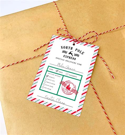 Printable santa gift tags fun christmas gift idea – Artofit