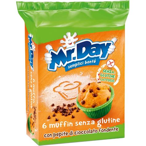 Mr Day Muffin Senza Glutine Con Gocce Di Cioccolato Conf 6 Merendine