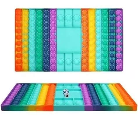 Pop It Gigante Tablero Juego Con Dados 30 X 19 Cm Arcoiris MercadoLibre