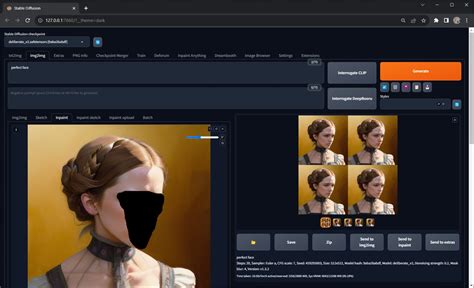 Fix Faces using Inpaint of Stable Diffusion Webui