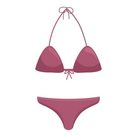 Rosado Dos Pedazo Bikini Aislado En Blanco Antecedentes Vector En Vecteezy