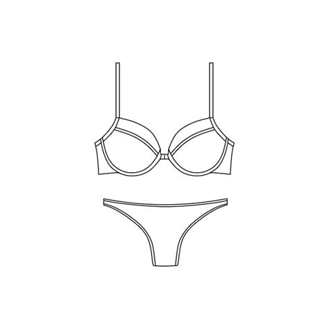 Premium Vector Lingerie Underwear Panties Bra Bustiers Drawn Vector
