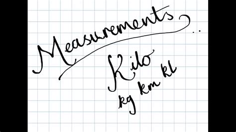 Maths Methods Converting Kilo Measurements Youtube