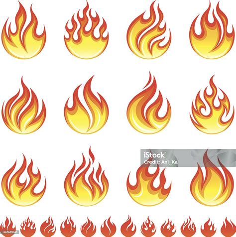 desain api merah  kuning ilustrasi stok  gambar