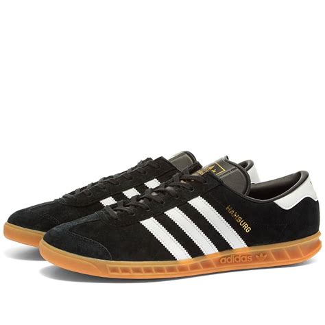 Adidas Hamburg Black White And Gum End Uk