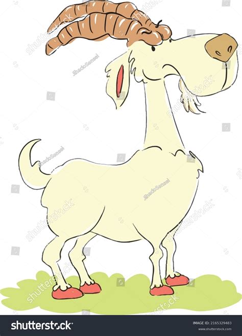 Angry Goat Big Horns Stock Vector Royalty Free 2165329483 Shutterstock