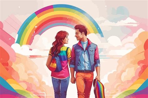 Premium Vector Pride Day Lesbian Gay Bisexual Transgender Illustration