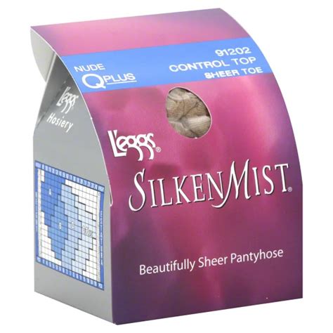 L Eggs Silken Mist Control Top Beautifully Sheer Pantyhose Sheer Toe Nude Q Plus Shop Socks