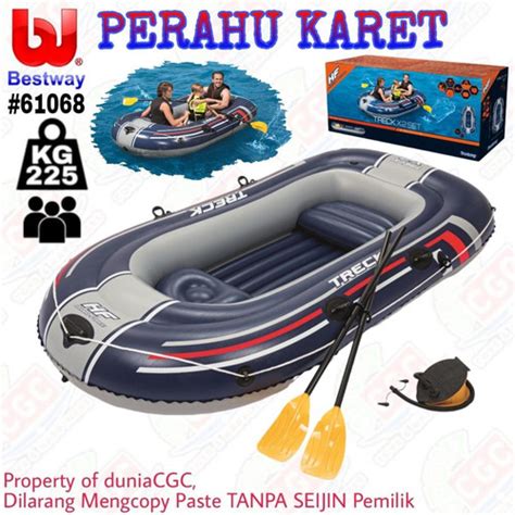 Jual Bestway 61068 Hydro Force Raft Treck X2 Set Perahu Karet 3 Orang