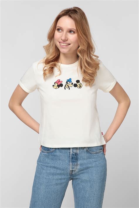 Женская белая футболка Levi's x Disney Mickey & Friends Levi’s® A0618 ...