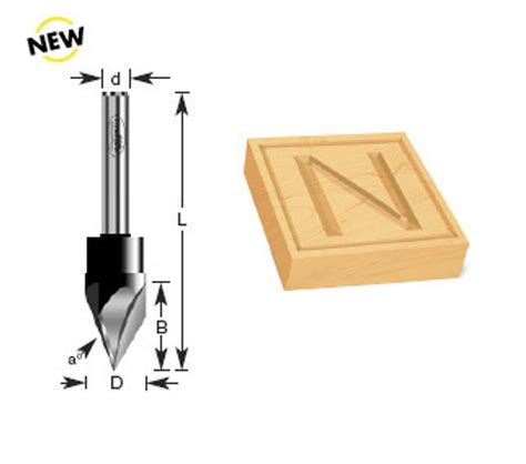Sign Making Router Bits Carbide Tipped 60 Point Detail Cutter