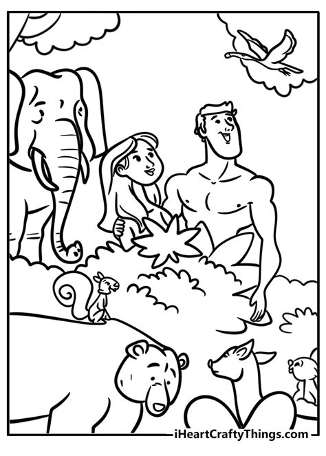 30 New Adam And Eve Coloring Pages (100% Free To Print)