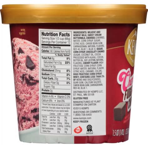 Kemps Old Fashioned Cherry Fudge Chunk Ice Cream Tub 48 Oz Pick N Save