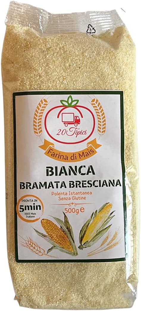 Farina Di Mais Bianca Precotta Bramata Bresciana 500g Senza Glutine