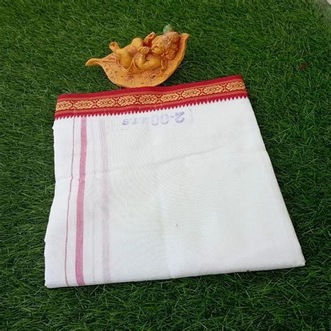 Mla White Cotton Red Border Lungi At ₹ 80piece Rajapeta Nalgonda