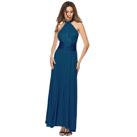 Xlzwnu Maxi Dresses For Women 2024 Prom Dress Blue Dress Women Womens Multi Wear Method Multi