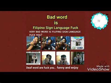 Image Meaning Bad Word Is Filipino Sign Language Fuck Of Hand S Philippine Deaf Community