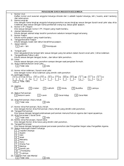 Tata Cara Pengisian Formulir Kk Pdf