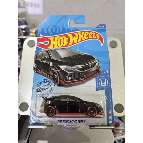 Hot Wheels Honda Civic Type R Model Car Black Shopee Malaysia
