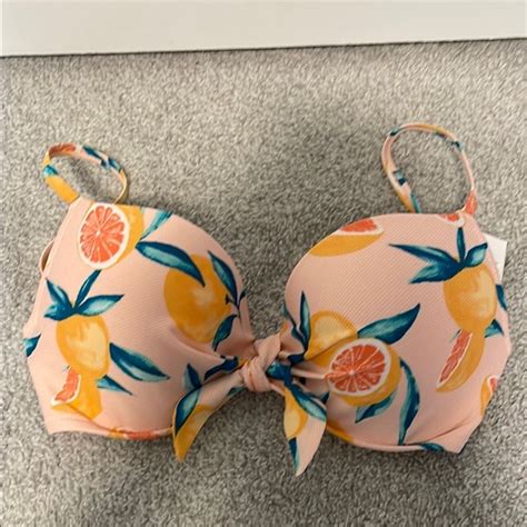 Shade Shore Swim Peach And Citrus Print Bikini Top Poshmark