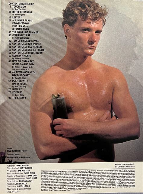 In Touch August 1983 Adult Gay Magazine VM16