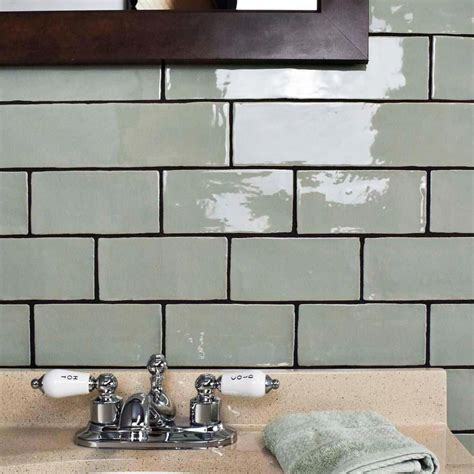 Merola Tile Chester Sage 3 In X 6 In Ceramic Wall Subway Tile 55 Sq