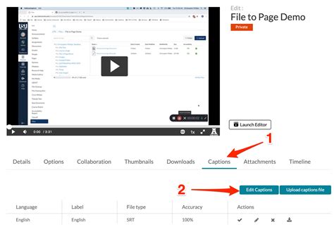 Editing Captions in My Media | Teach | USU