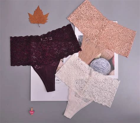 Culotte Slip Strings Sexy En Dentelle Transparente Pour Femmes Lingerie Haute Audio Grande