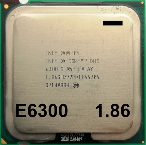 Процессор Intel Core 2 Duo E6300 SL9TA, SL9SA, SLA5E 1.86GHz 2M Cache ...