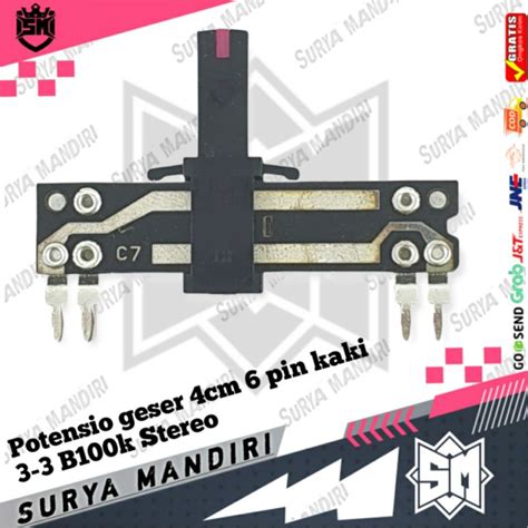 Jual Potensio Geser Cm Pin Kaki B K Stereo Shopee Indonesia