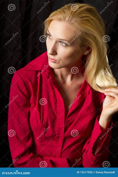 Jonge Blonde Vrouw Stock Foto Image Of Meisje Droom 15217926